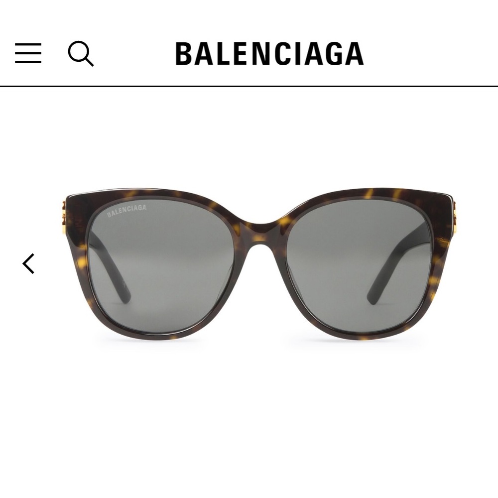 BALENCIAGA WOMEN'S DYNASTY CAT SUNGLASSES IN DARK HAVANA - Picture 2 of 7